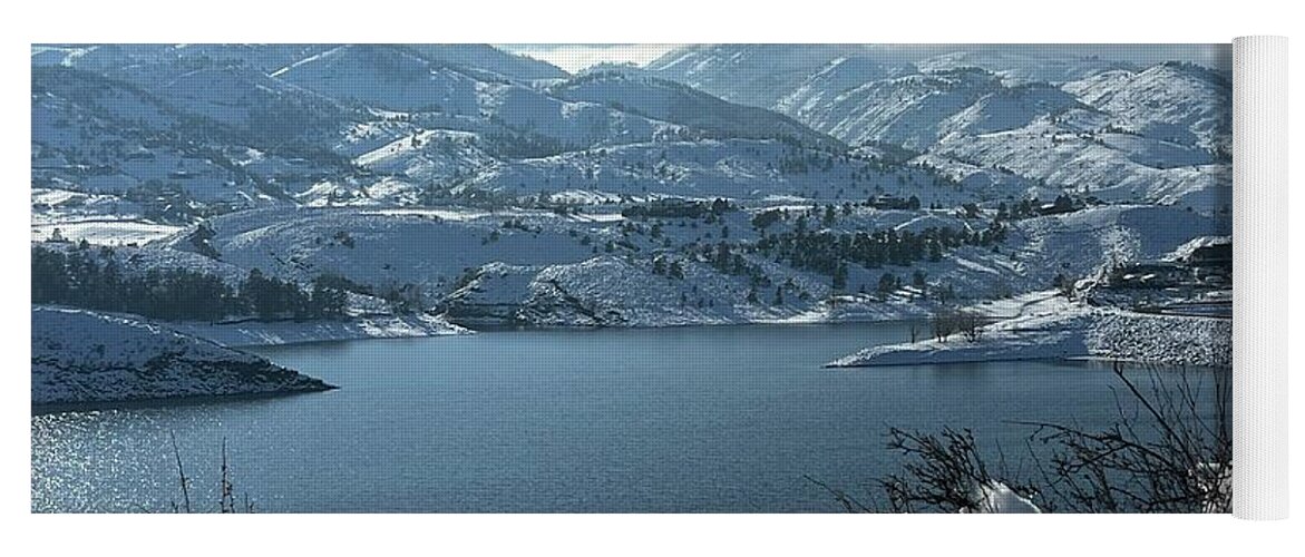 Winter Yoga Mat featuring the photograph Winter at Horsetooth Reservoir 9 by Christy Pooschke