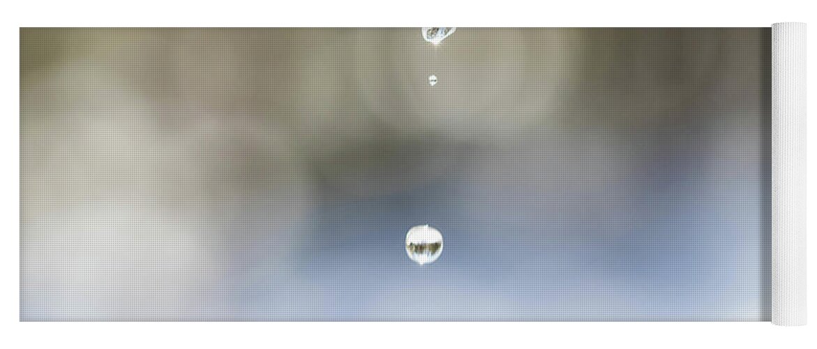 Water Yoga Mat featuring the photograph Winter Icicle Macro by Amelia Pearn