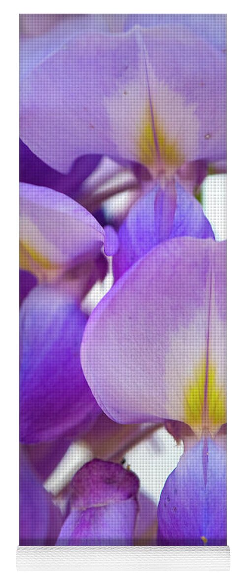 Wisteria Yoga Mat featuring the photograph Wisteria Close Up by Karen Rispin