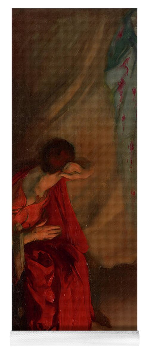 Edwin Austin Abbey Yoga Mat featuring the painting Within the Tent of Brutus, Enter the Ghost of Caesar, Julius Caesar by Edwin Austin Abbey