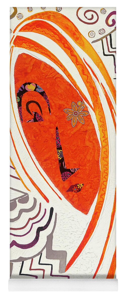 Women Yoga Mat featuring the painting Woman of substance by Cherie Salerno