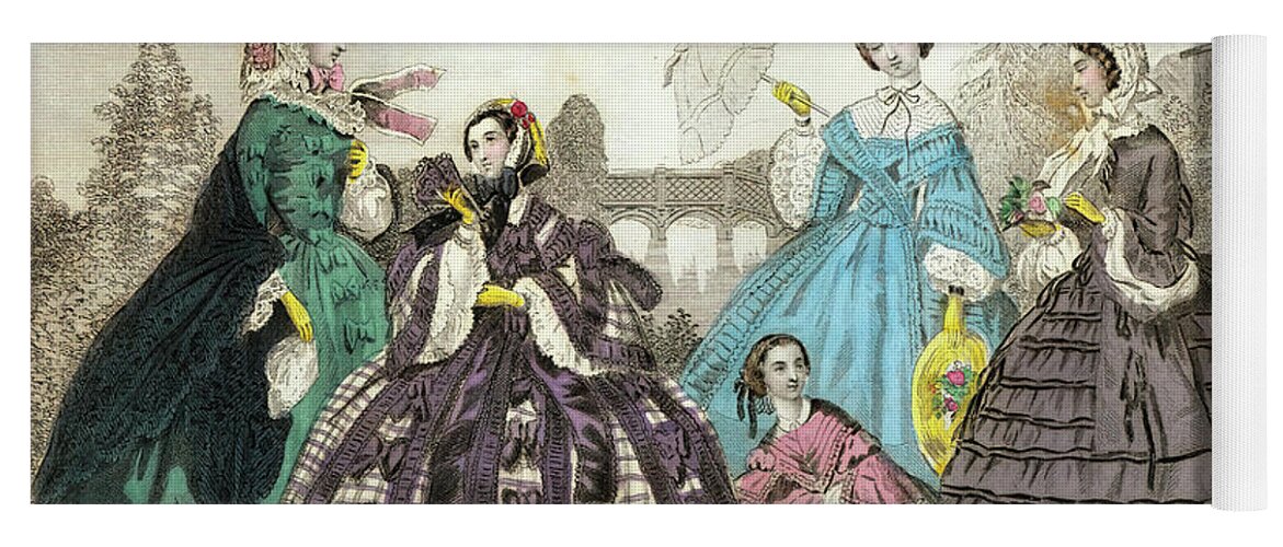 Women at a ball wearing Victorian era dresses #BuyIntoArt Yoga Mat