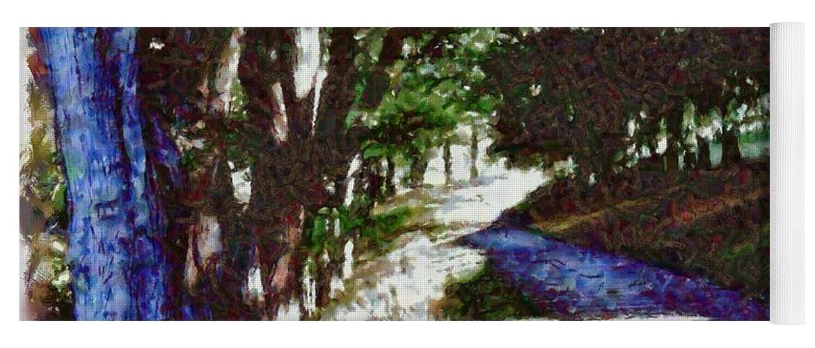 Walk Yoga Mat featuring the mixed media Woodland Walk by Christopher Reed