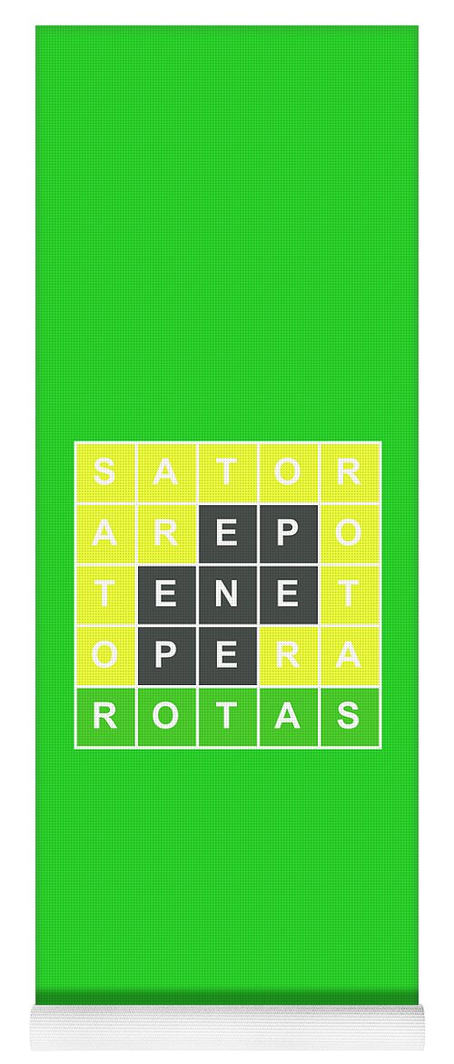 Richard Reeve Yoga Mat featuring the digital art Wordle SATOR Square by Richard Reeve