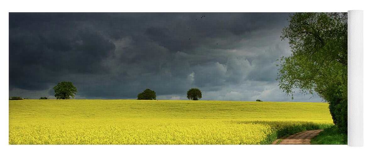 Landscape Yoga Mat featuring the photograph Yellow ocean 6 by Remigiusz MARCZAK