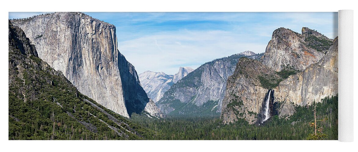 Bridalveil Falls Yoga Mat featuring the photograph Yosemite Panorama by Kevin Suttlehan