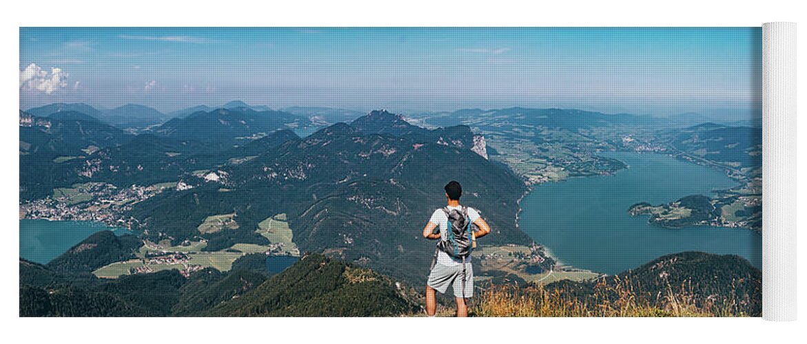 Strobl Yoga Mat featuring the photograph Schafberg in the Austrian alps by Vaclav Sonnek