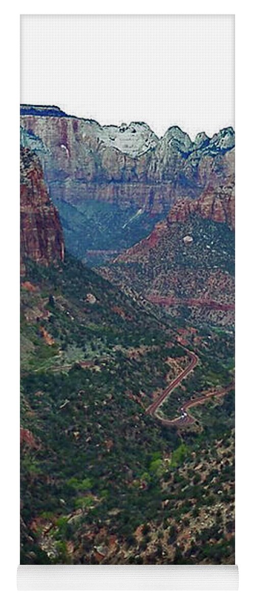 Zion Yoga Mat featuring the photograph Zion Canyon by Carl Moore