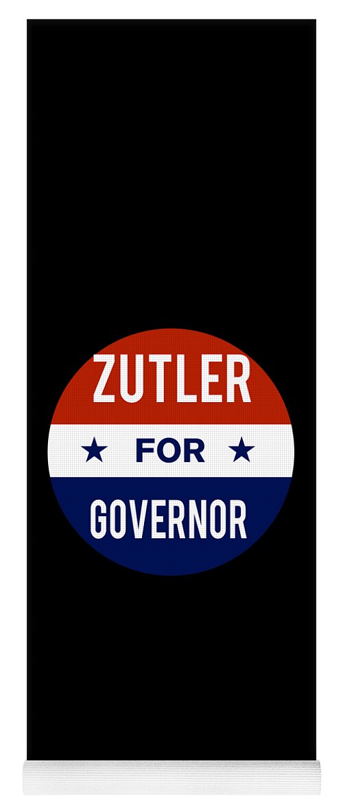 Election Yoga Mat featuring the digital art Zutler For Governor by Flippin Sweet Gear