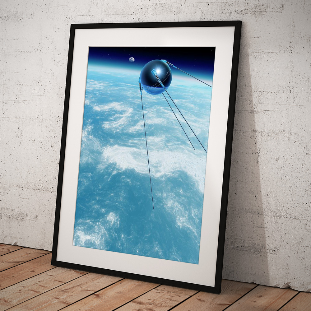 Sputnik 1 In Orbit #1 Poster by Science Photo Library - Science