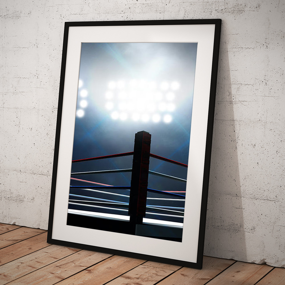Amazon.com: Empty Boxing Ring Arena boxings and Pictures Wall Art Painting  Pictures Print On Canvas Stretched & Framed Artworks Modern Hanging Posters  Home Decor 3PANEL: Posters & Prints