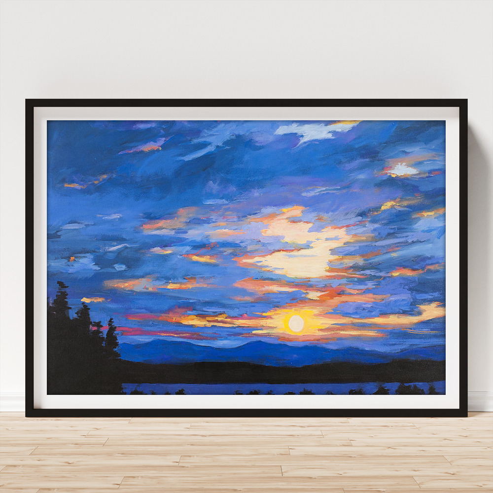 Blue Sky Over Catskill Mountains Art Print by Patty Baker - Fine