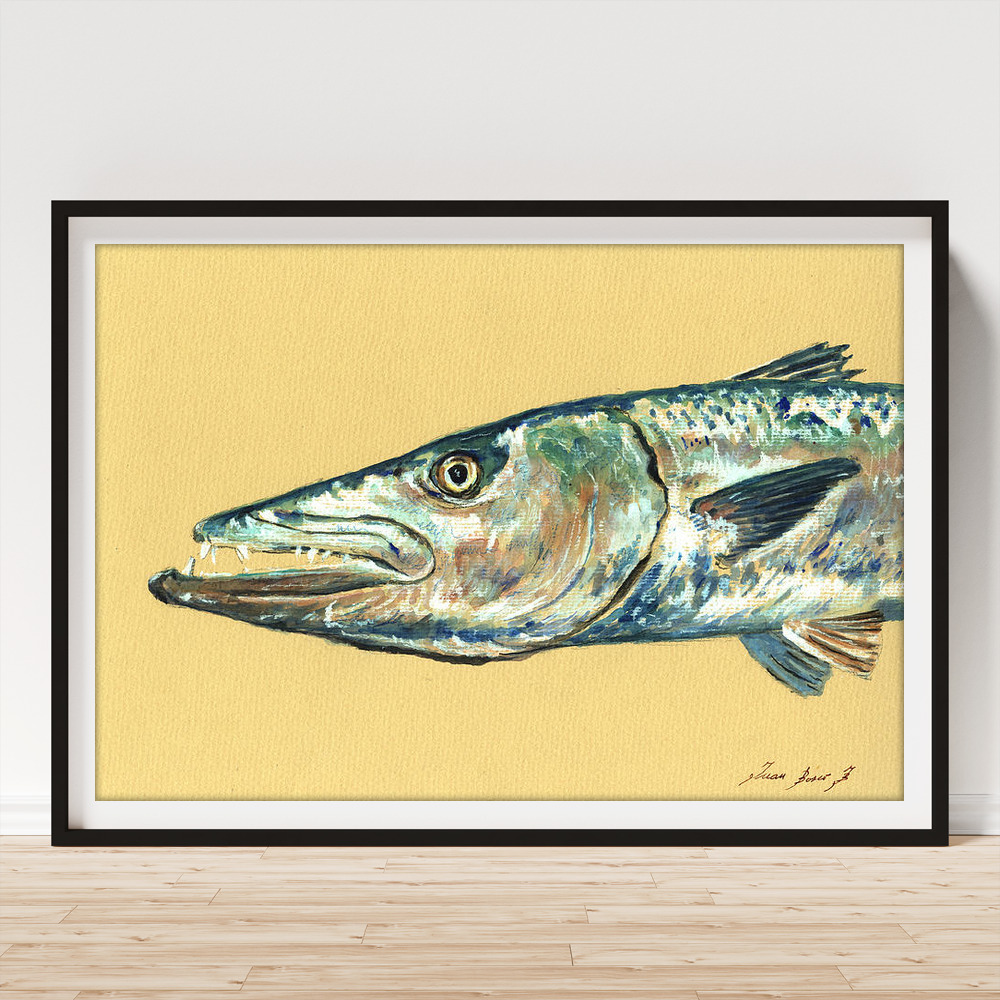 Barracuda fish Art Print by Juan Bosco - Fine Art America