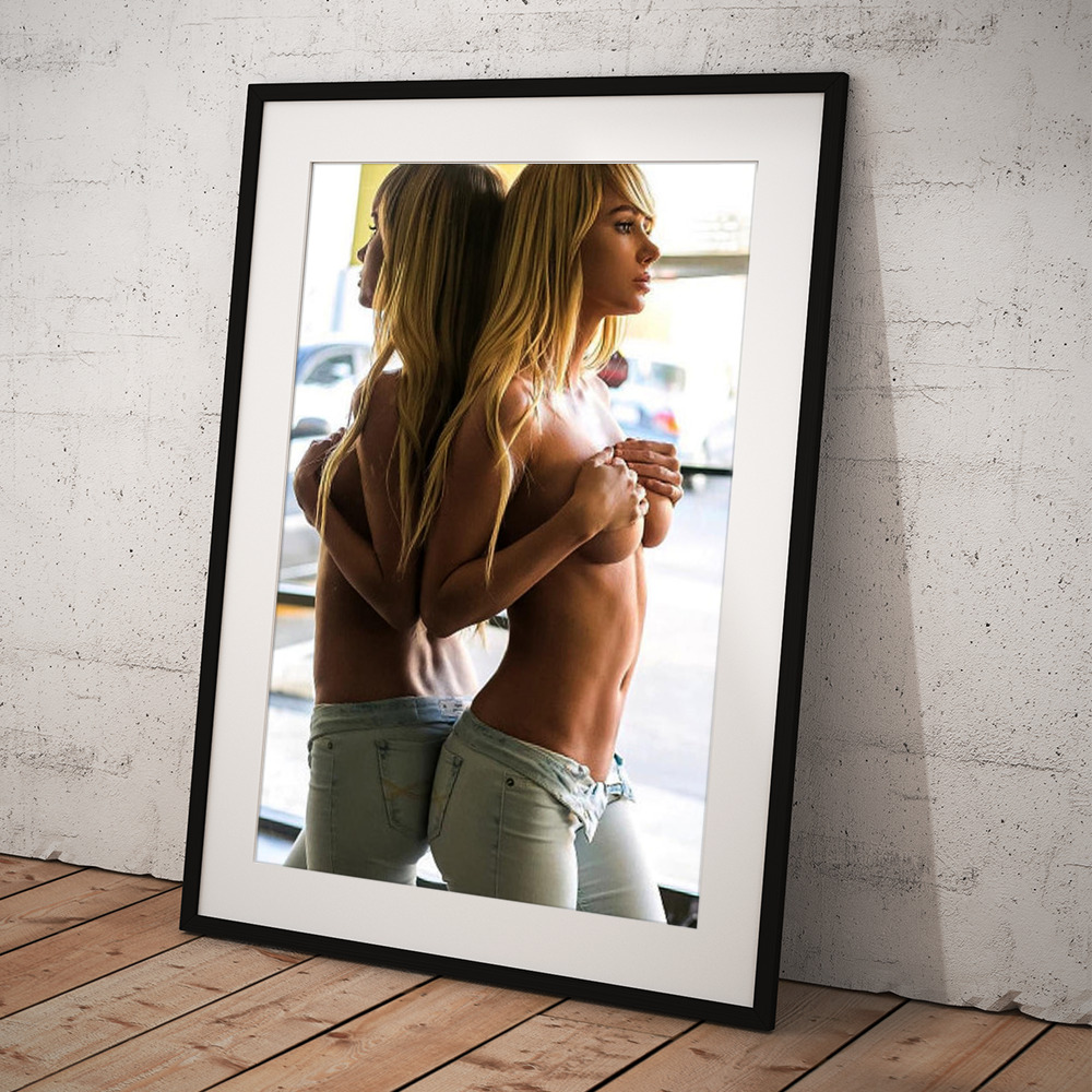 Hot Topless Blond In Jeans Art Print by El RioWares - Fine Art America