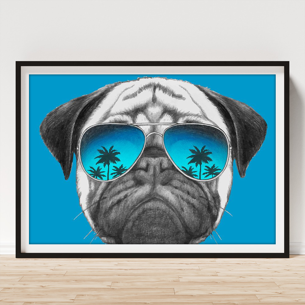 Pug Dog with sunglasses Poster by Marco Sousa - Fine Art America