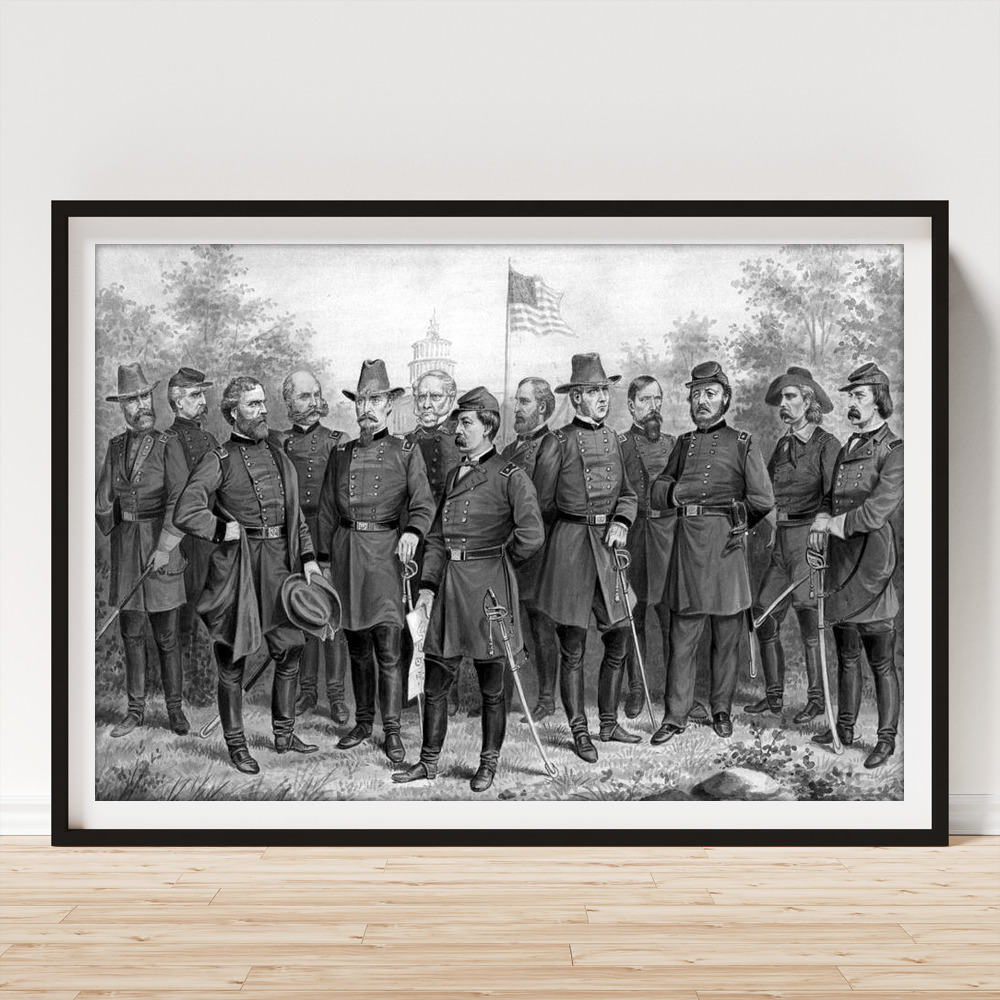 Union Generals of The Civil War Art Print by War Is Hell Store