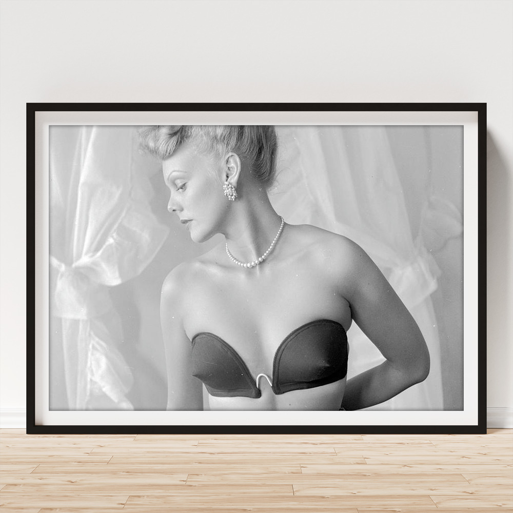 The Wired Bra- Innovator Jack Glick and the development of the strapless  wireless bra. #2 Art Print by Nina Leen