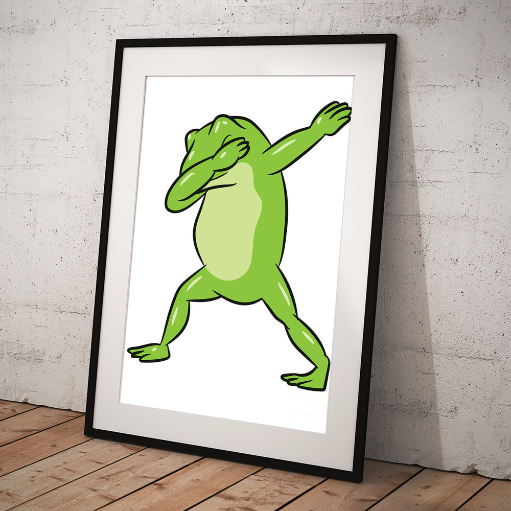 Funny Dabbing Frog Tree Frog Gift' Sticker