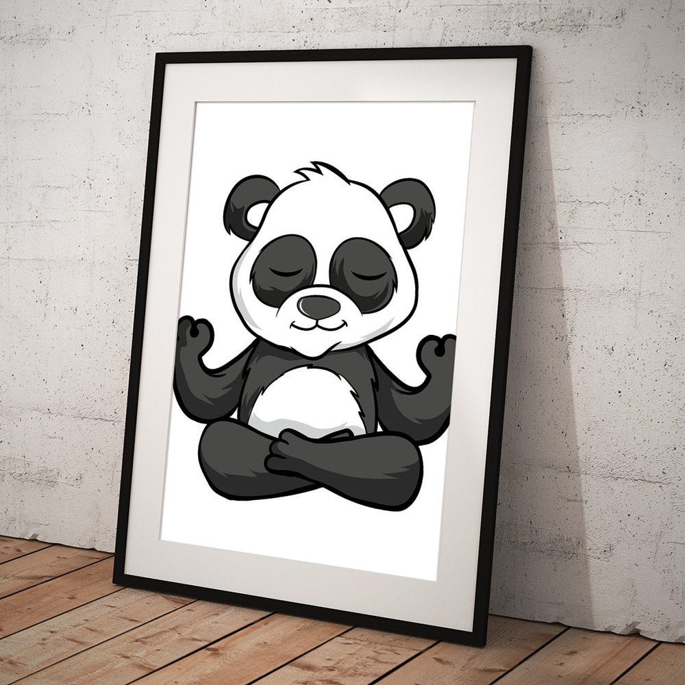 Panda Bear Yoga Art Print