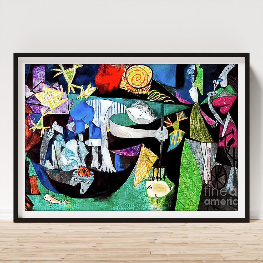 Night Fishing at Antibes by Pablo Picasso 1939 Art Print by Pablo
