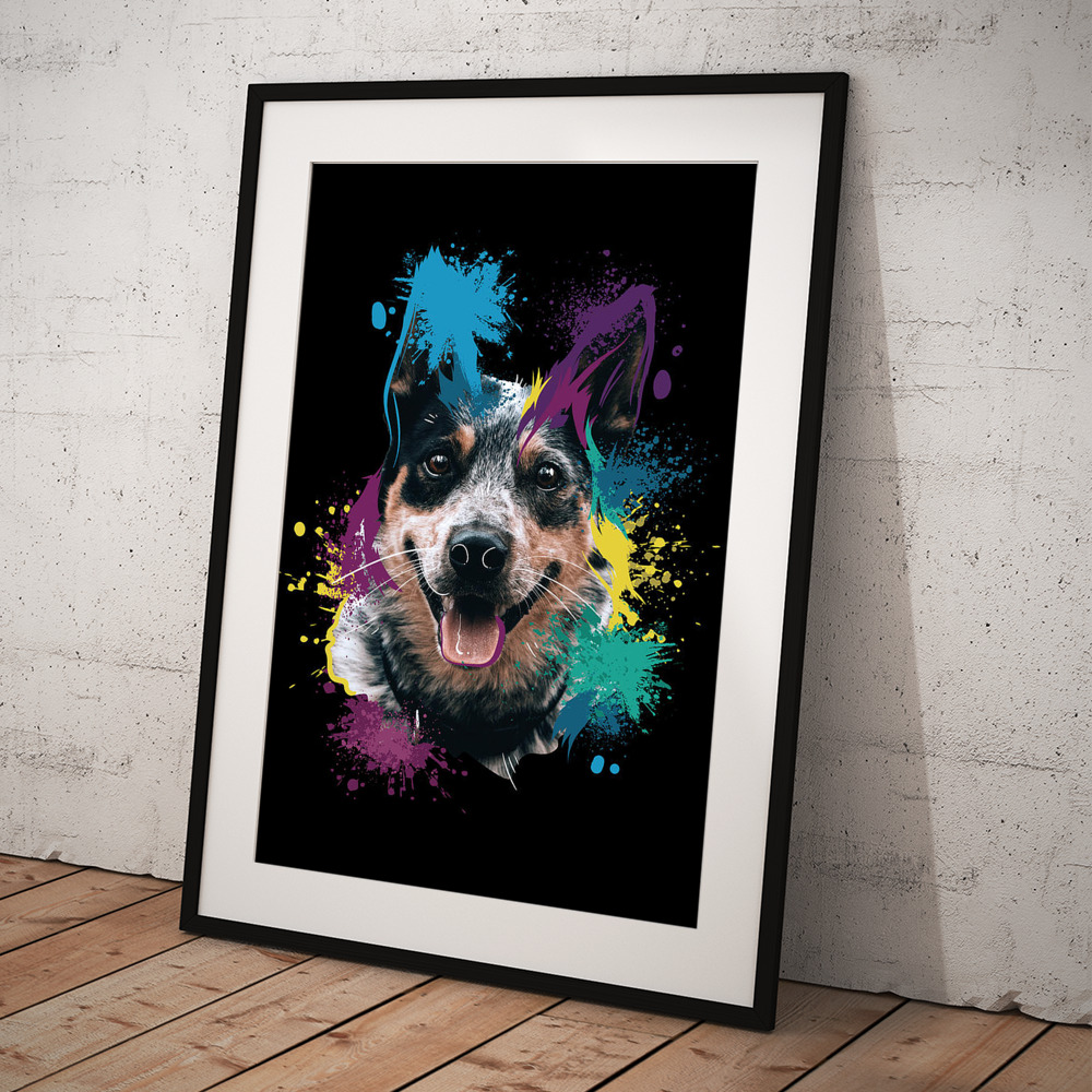 Australian Cattle Dog, head in profile, panting For sale as Framed Prints,  Photos, Wall Art and Photo Gifts
