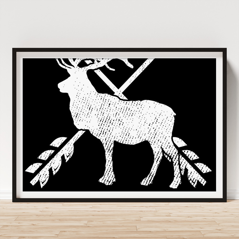 Tis The Season Funny Deer Bow Hunting Hunter Gift Poster by Haselshirt