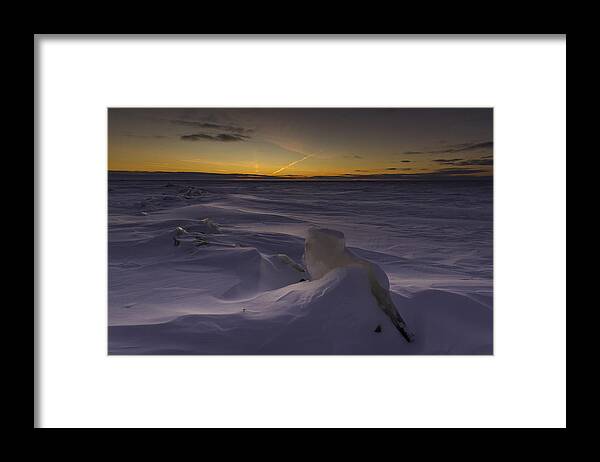 Sunset Framed Print featuring the photograph -25 Freezing Sunset by Nebojsa Novakovic