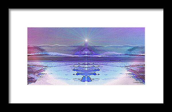 934 Framed Print featuring the painting 934 - Magic Light Beacon 2017 #934 by Irmgard Schoendorf Welch