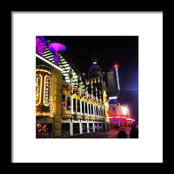 Boardwalk Framed Print featuring the photograph 🎉🎉🎲😁❤🃏 #atlanticcity by Elise R