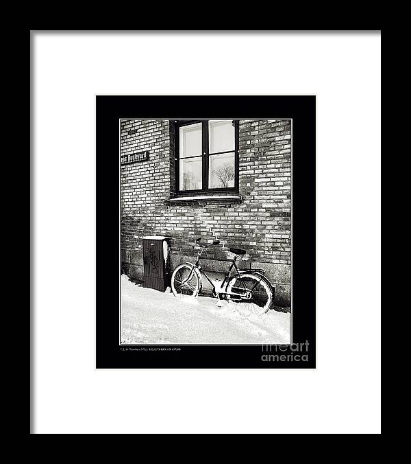 Animals Framed Print featuring the photograph Bicycle under a window by Pedro L Gili