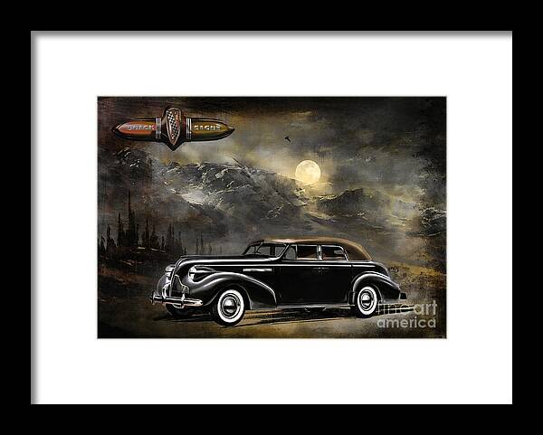 General Motors Framed Print featuring the painting Buick 1939 by Andrzej Szczerski