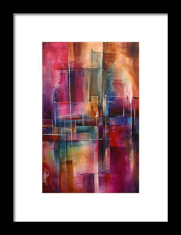 Abstract Framed Print featuring the painting ' City Limits ' by Michael Lang