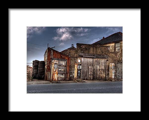 Gas Station Framed Print featuring the photograph Fill 'er up by B Cash