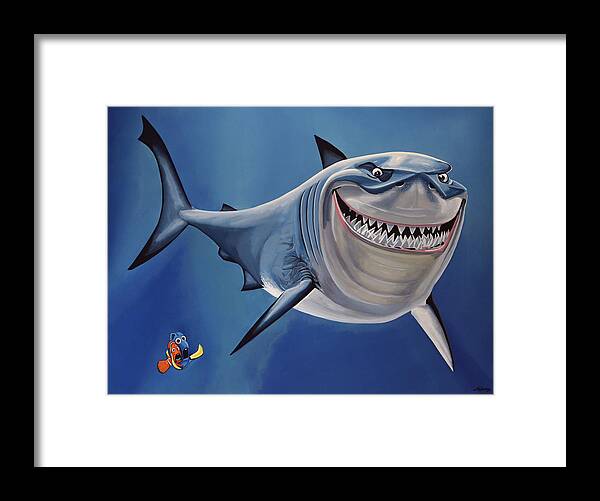 Finding Nemo Framed Print featuring the painting Finding Nemo Painting by Paul Meijering