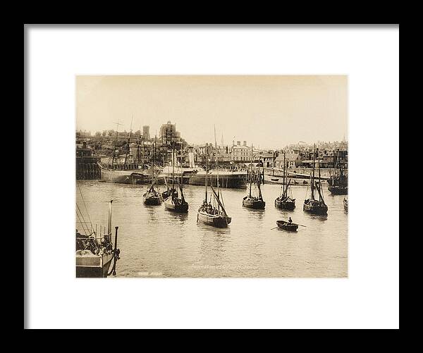 Folkestone Framed Print featuring the photograph Folkestone, Kent The Outer Harbour by Mary Evans Picture Library