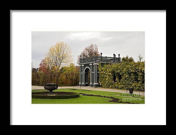 Fall Framed Print featuring the photograph Garden Gate Schonbrunn Palace Vienna Austria by Imran Ahmed