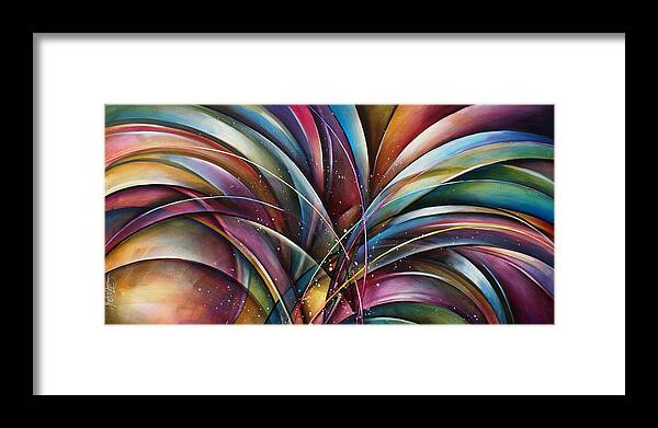 Abstract Framed Print featuring the painting ' Lilys Song 2' by Michael Lang