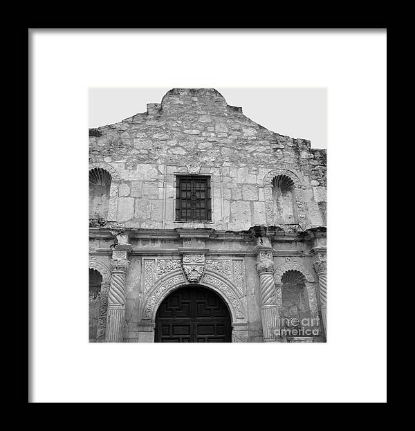 Mission Framed Print featuring the photograph Mission San Antonio de Valero San Antonio Texas 1 by Jennifer E Doll