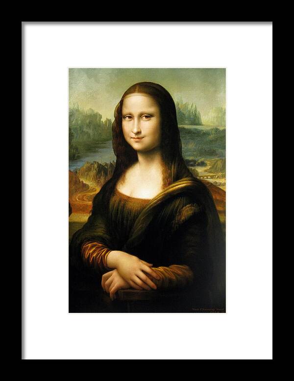 Mona Lisa Framed Print featuring the painting Mona Lisa by Yoo Choong Yeul