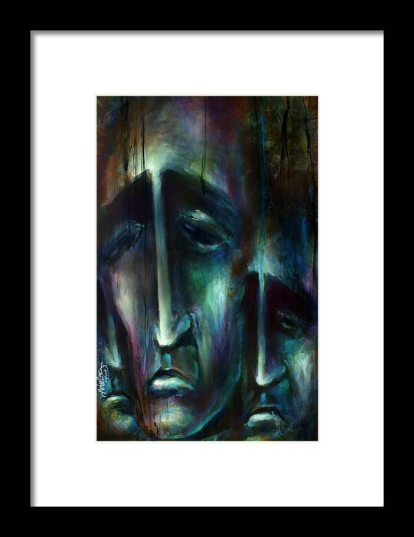 Urban Framed Print featuring the painting ' Nameless ' by Michael Lang