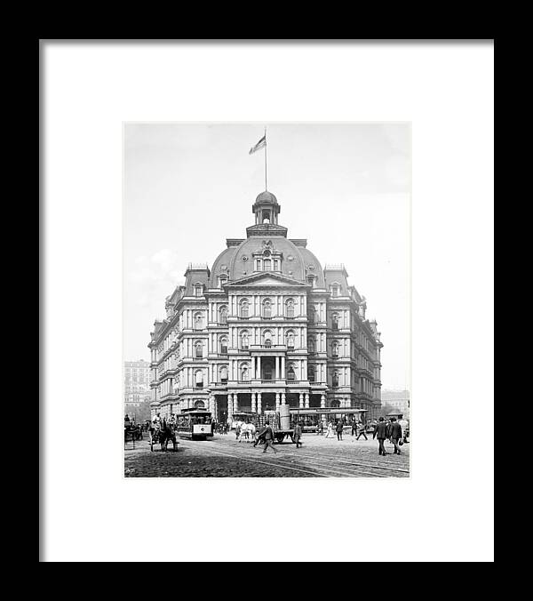 Government Framed Print featuring the photograph Nyc, City Hall Post Office by Science Source