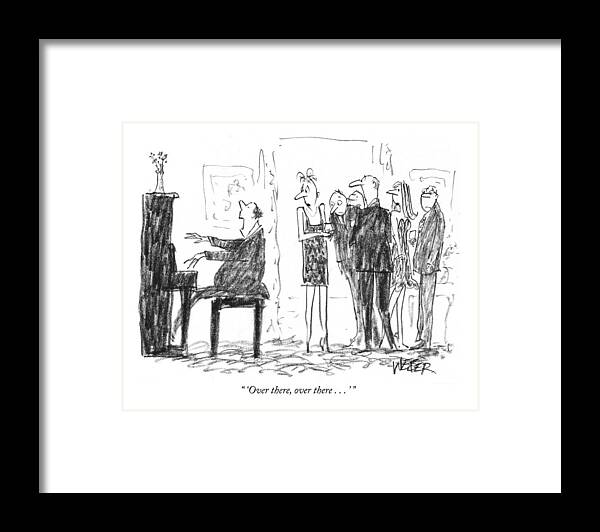 Songs Framed Print featuring the drawing 'over by Robert Weber