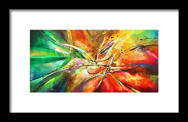 Abstract Framed Print featuring the painting ' POINT of NO RETURN' by Michael Lang