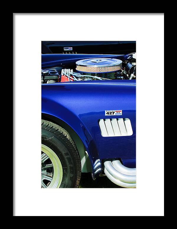 Shelby Cobra 427 Engine Framed Print featuring the photograph Shelby Cobra 427 Engine by Jill Reger
