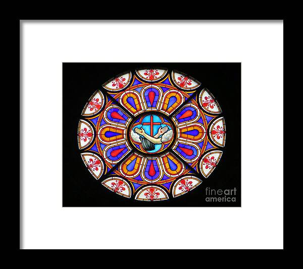 Florence Framed Print featuring the photograph Stained Glass Santa Croce Church by Tim Townsend