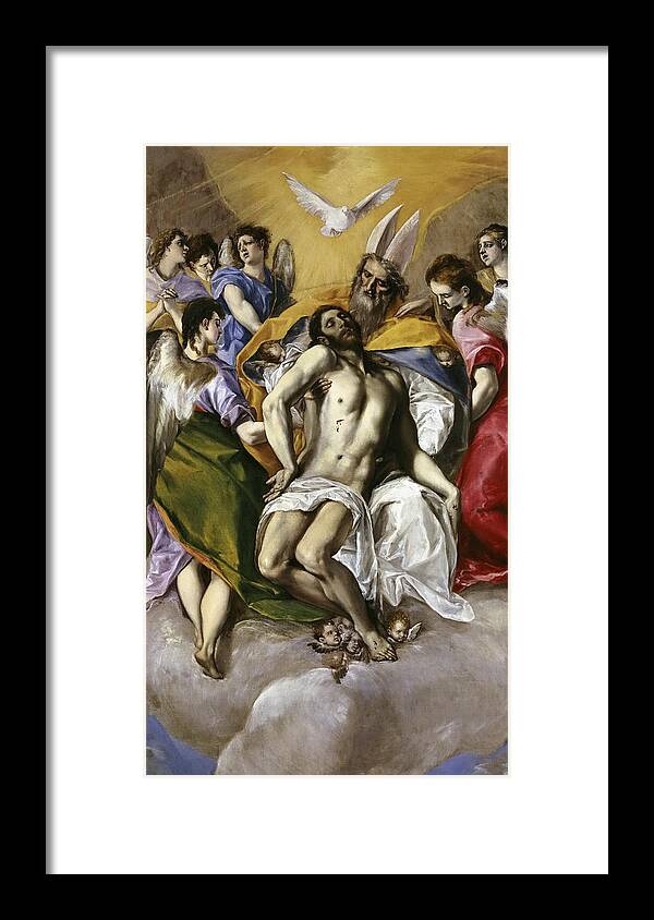 El Greco Framed Print featuring the painting The Holy Trinity by El Greco