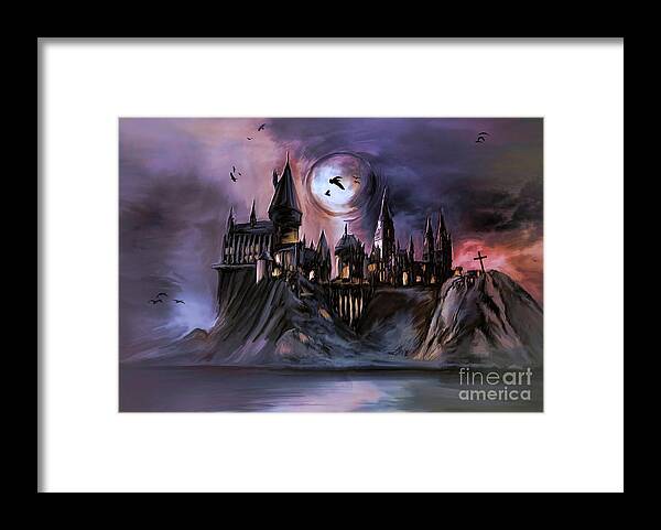 Castle Framed Print featuring the painting The Magic castle II. by Andrzej Szczerski