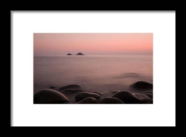 Porth Nanven Framed Print featuring the photograph The Waters edge by Pete Hemington