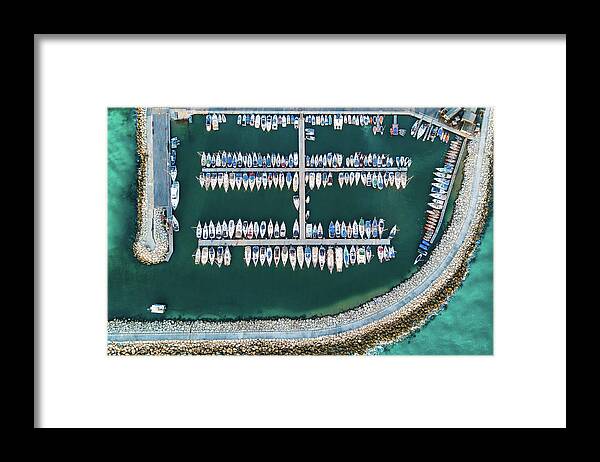 Marina Framed Print featuring the photograph @ Tlv Marina by Ofer Maor