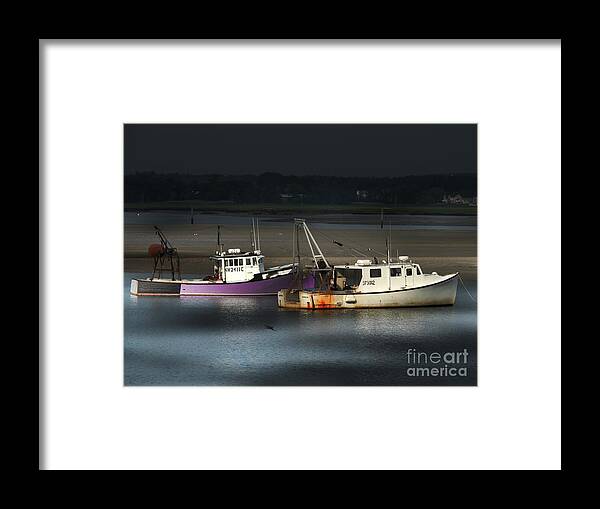 Transportation Framed Print featuring the photograph Two Fishing Boats by Marcia Lee Jones
